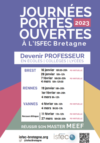 Portes ouvertes virtuelles ISFEC Bretagne BREST