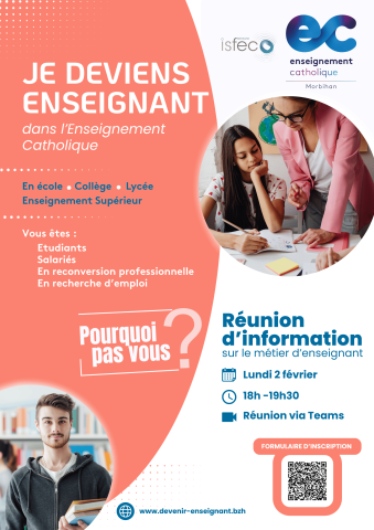 RÉUNION D'INFORMATION  sur le métier d'enseignant - 56 